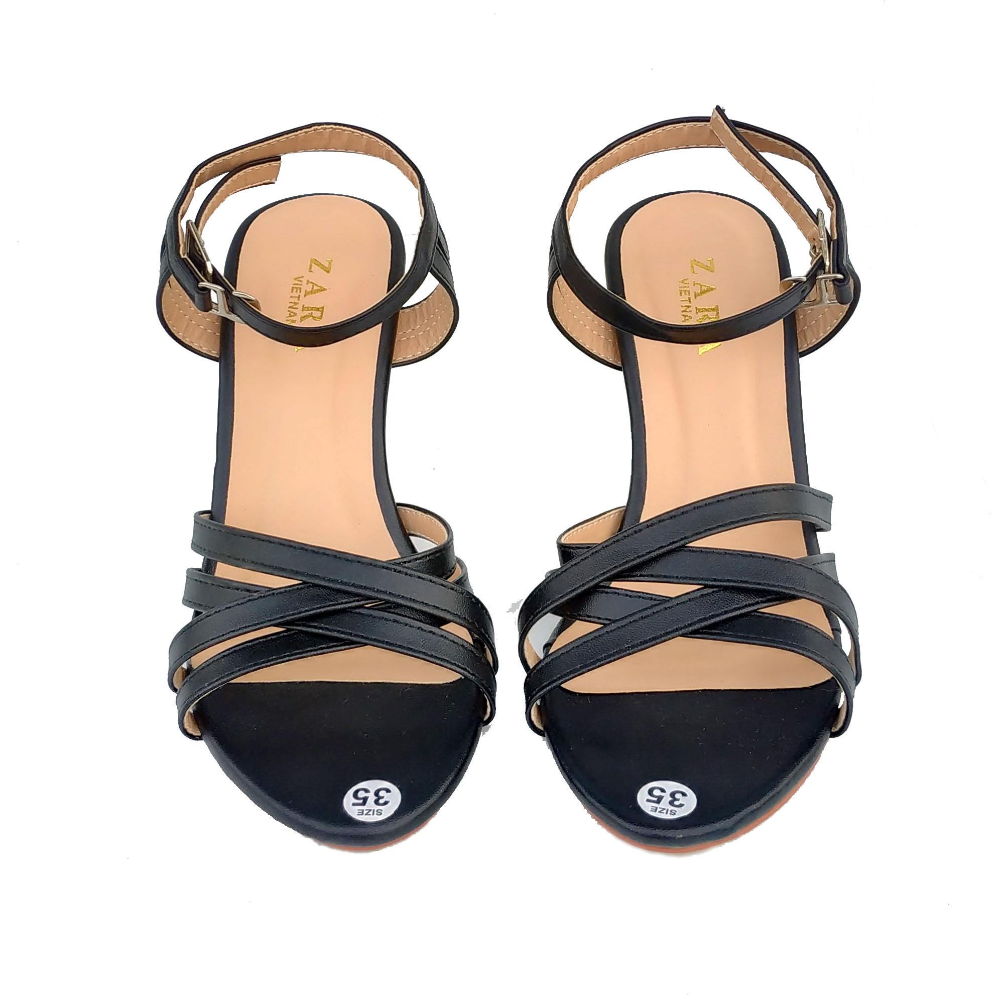 Giày cao gót quai chéo gót 7cm cao cấp BenSt