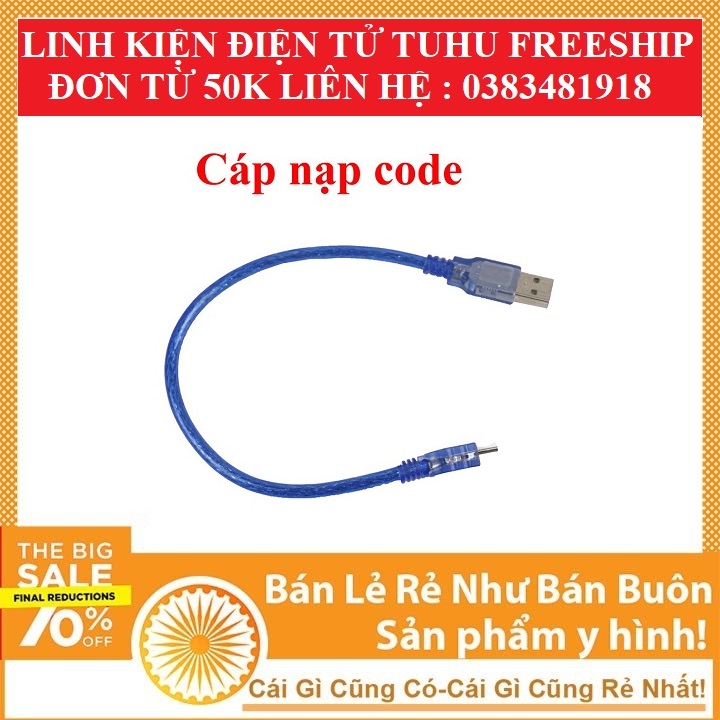 DÂY Cáp MiNi USB 30cm ( Cho Arduino Nano) micro usb dây nạp code Linh kiện điện tử tuhu 3m