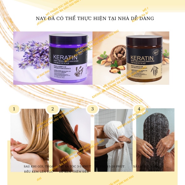 Kem ủ tóc KERATIN COLLAGEN 1000ML LAVENDER BRAZIL NUT