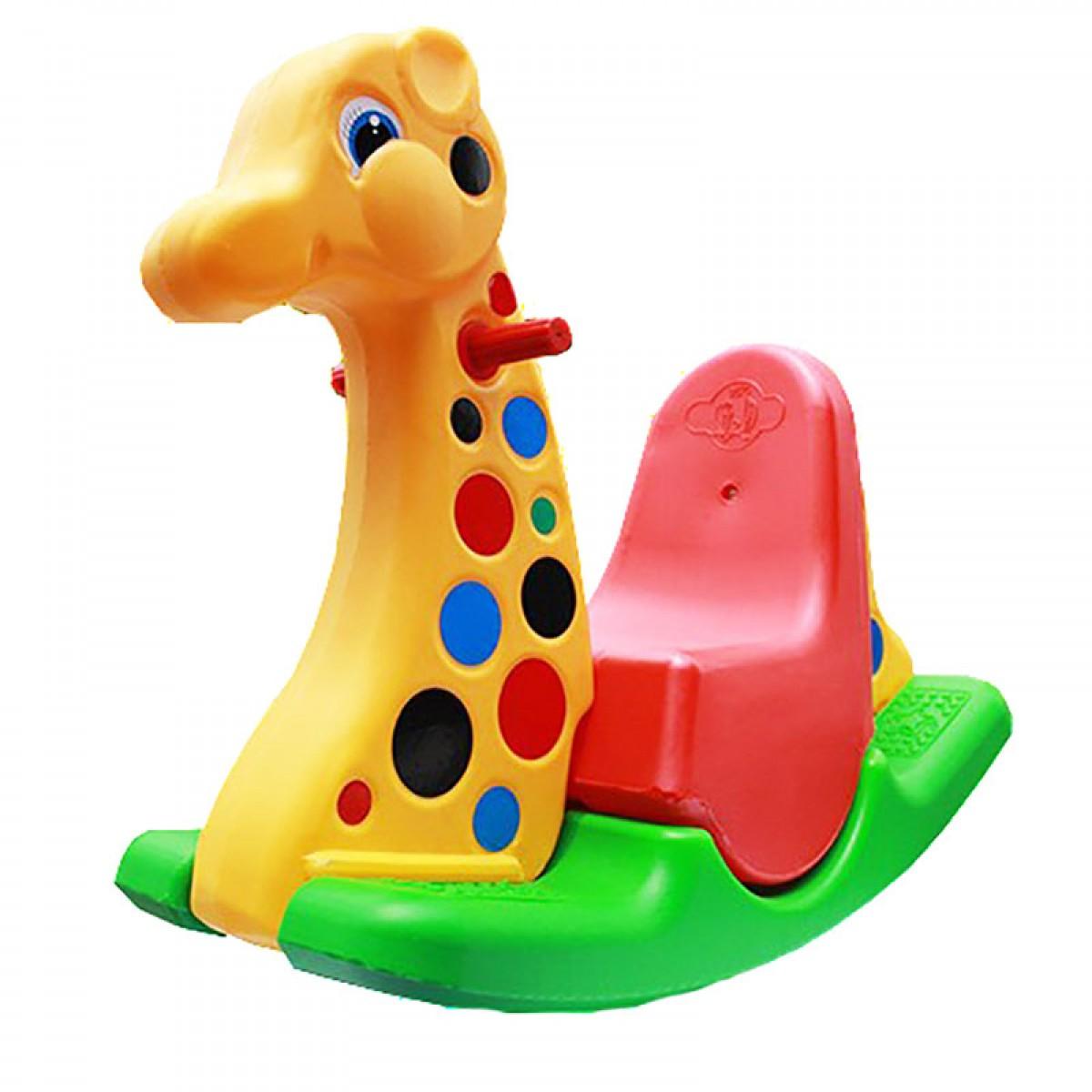 Bập bênh trẻ em bằng nhựa hình hươu cao cổ BB024