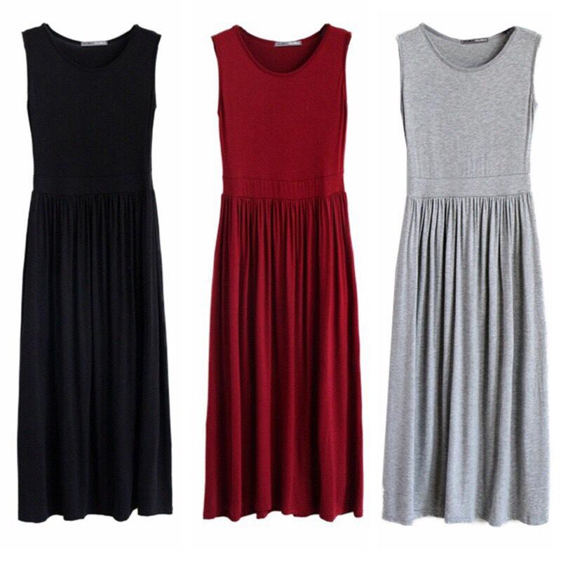 Đầm maxi suông đơn giản mùa hè - Basic Maxi Dress D0202