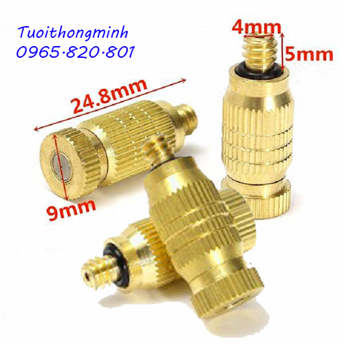 Béc Phun sương cuối bằng đồng số 1-2-3
