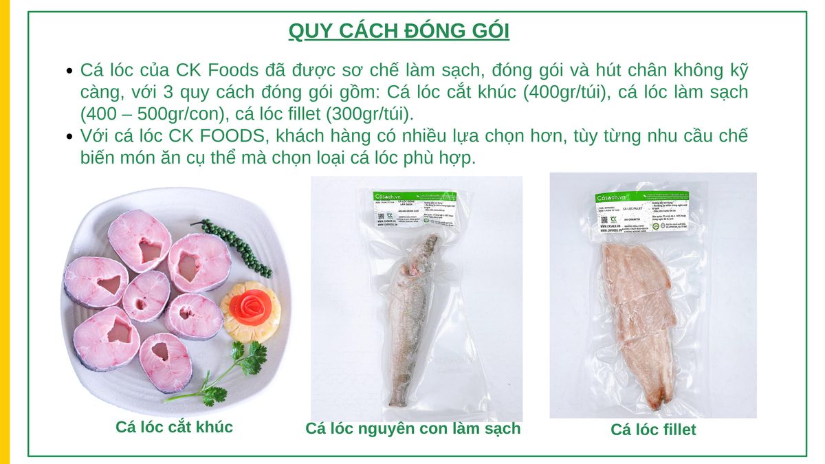 Cá Lóc Cắt Khúc - CKFoods - Túi 400g