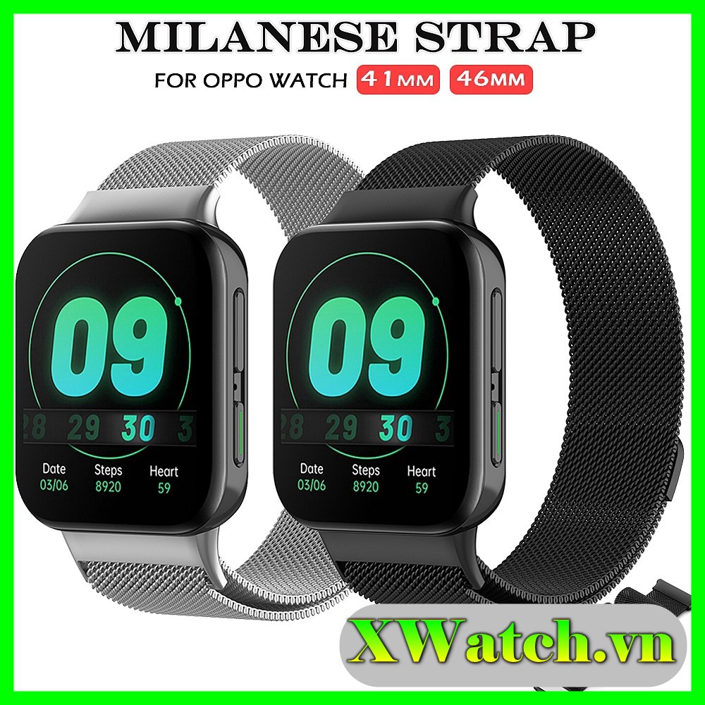 Dây thép lưới Milanese Loop thép không gỉ Oppo Watch 41mm 46mm