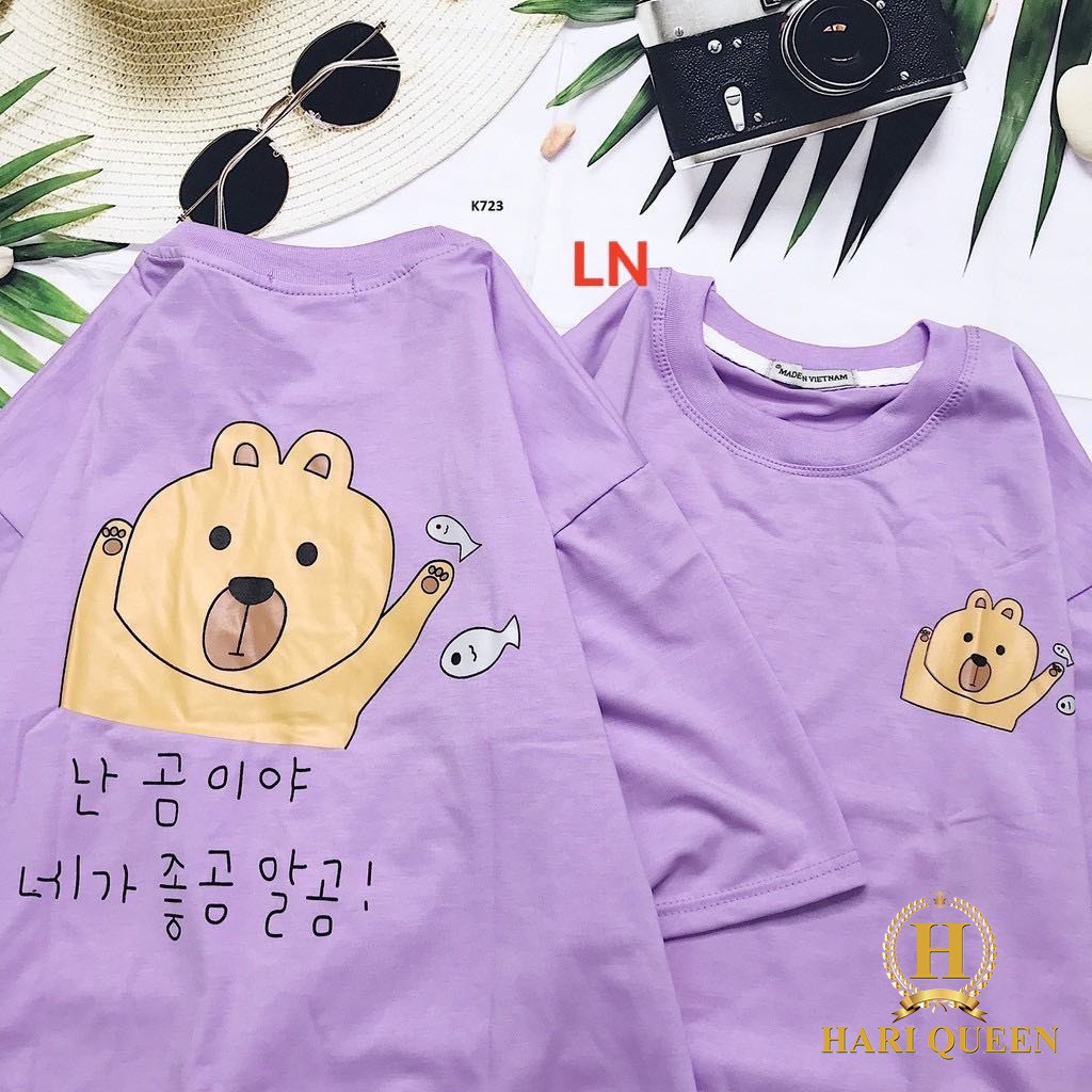 Áo phông gấu cá chữ hàn LNG0420