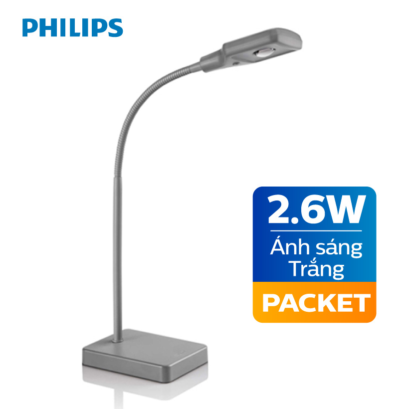 Đèn bàn Philips LED PACKET 71566 2.6W (Xám)
