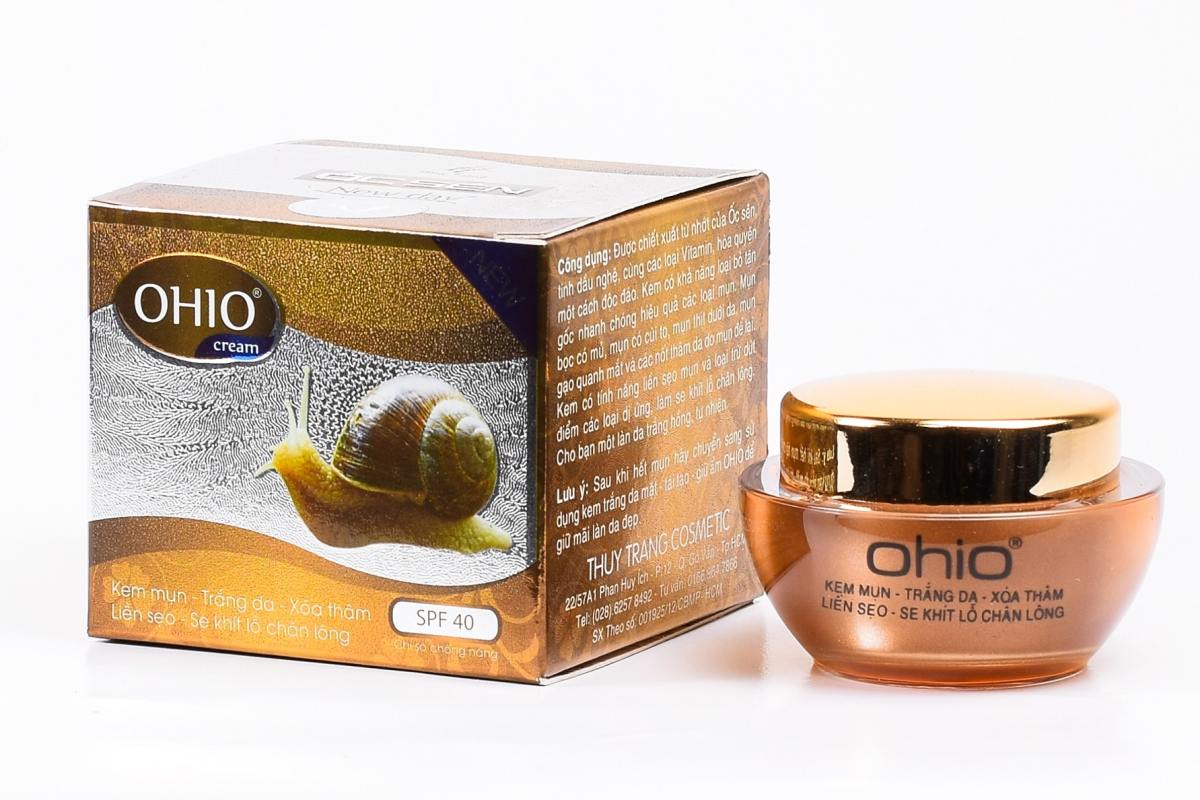 [HCM]Kem Mụn - Trắng Da - Xóa thâm - Liền Sẹo - Se Khít Lỗ Chân Lông OHIO Ốc Sên New Day (20g)