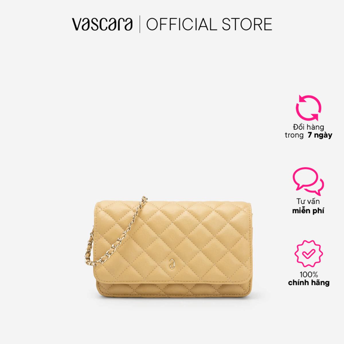 [ƯU ĐÃI VOUCHER 10%] Vascara Túi Xách Chần Bông Quai Dây Phối Xích -  SHO 0221