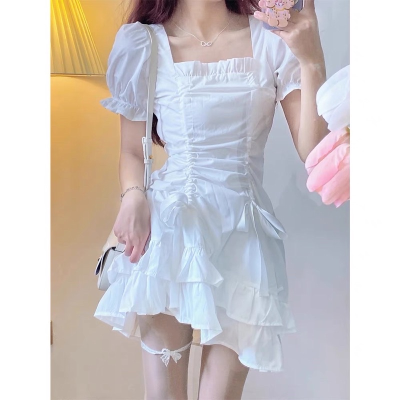 Đầm cổ u BRIE CLOTHING rút 2 bên - D193