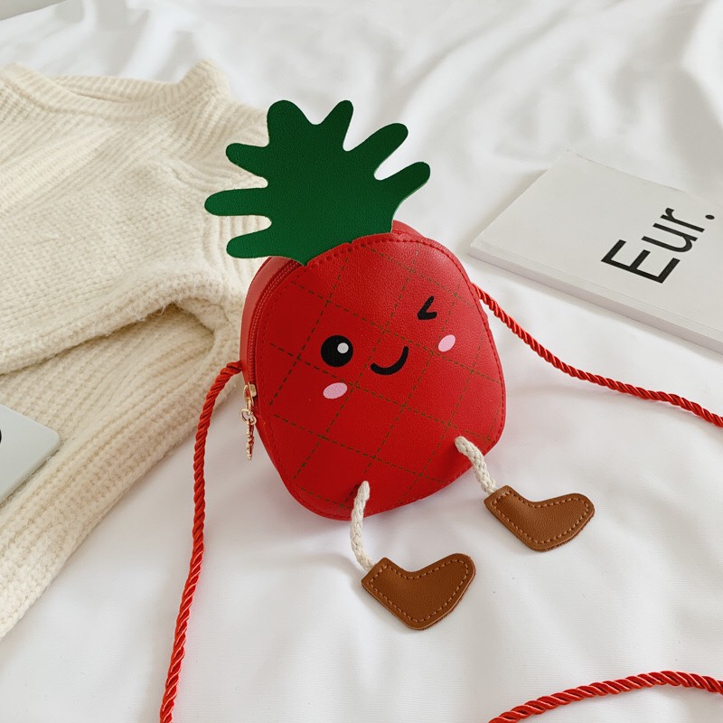 Túi đeo chéo trái cây nhiều màu - Túi đeo chéo hình trái thơm nhiều màu ( ĐƯỢC CHỌN MÀU )