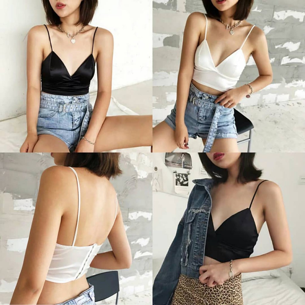 Áo Bra Satin Phi Lụa 2 Dây Sexy
