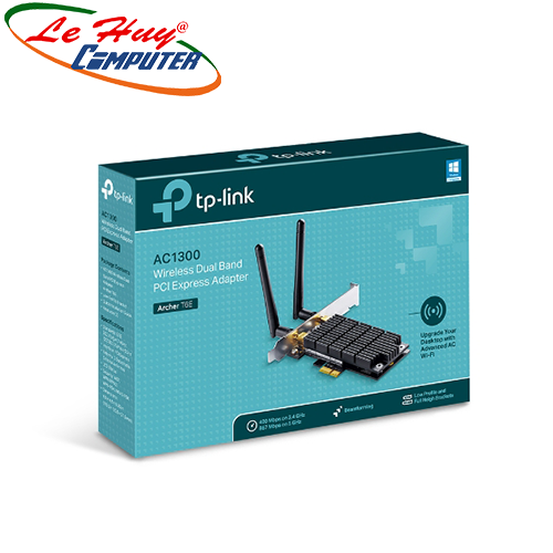 Bộ chuyển đổi wifi tp-link archer t6e băng tần kép pci express ac1300