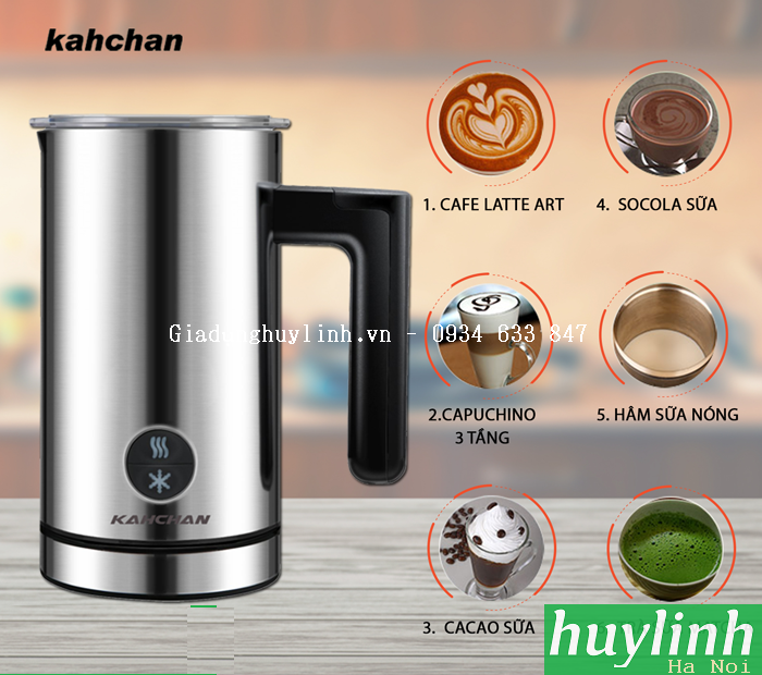Máy đánh sữa tạo bọt Kahchan EP2188 - Máy pha cacao