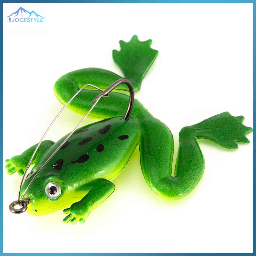 Mồi ếch mềm có móc 5.5cm, mồi câu cá nhân tạo nước ngọt trên mặt nước