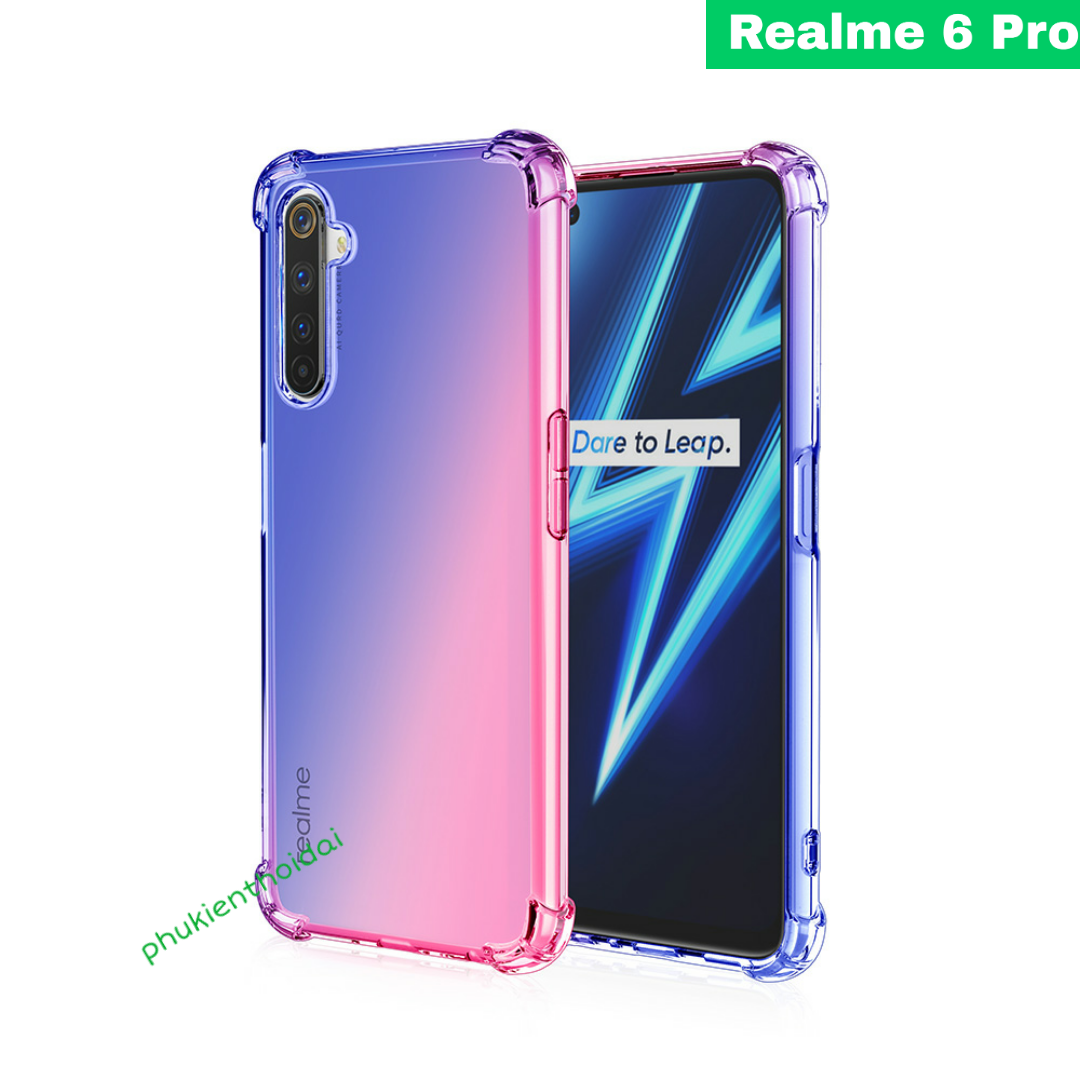 Ốp lưng Oppo Realme 6 Pro dẻo TPU đa sắc nhiều màu cao cấp chống sốc