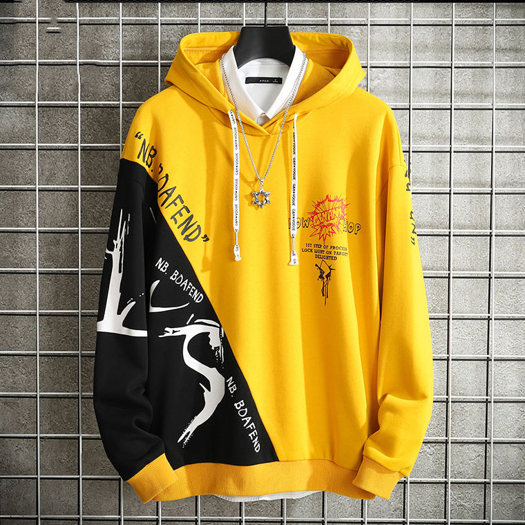 Áo Hoodies Nam Nữ Hot Trend 2024 Chất Thun Nỉ Phối Hai Màu Cá Tính YUANDIAN Thời Trang Đường Phố Phong Cánh FASHION4MENHCM AO TOP 90000129C