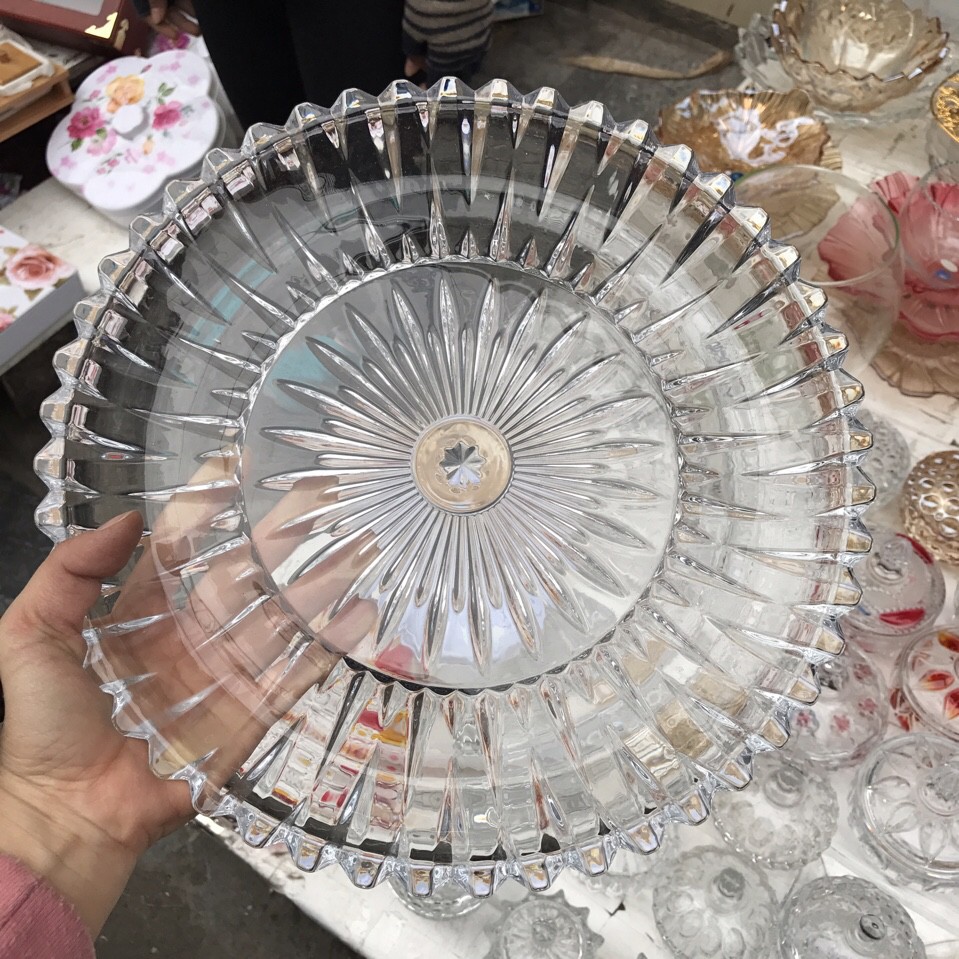 Khay Thủy Tinh Trắng 30Cm