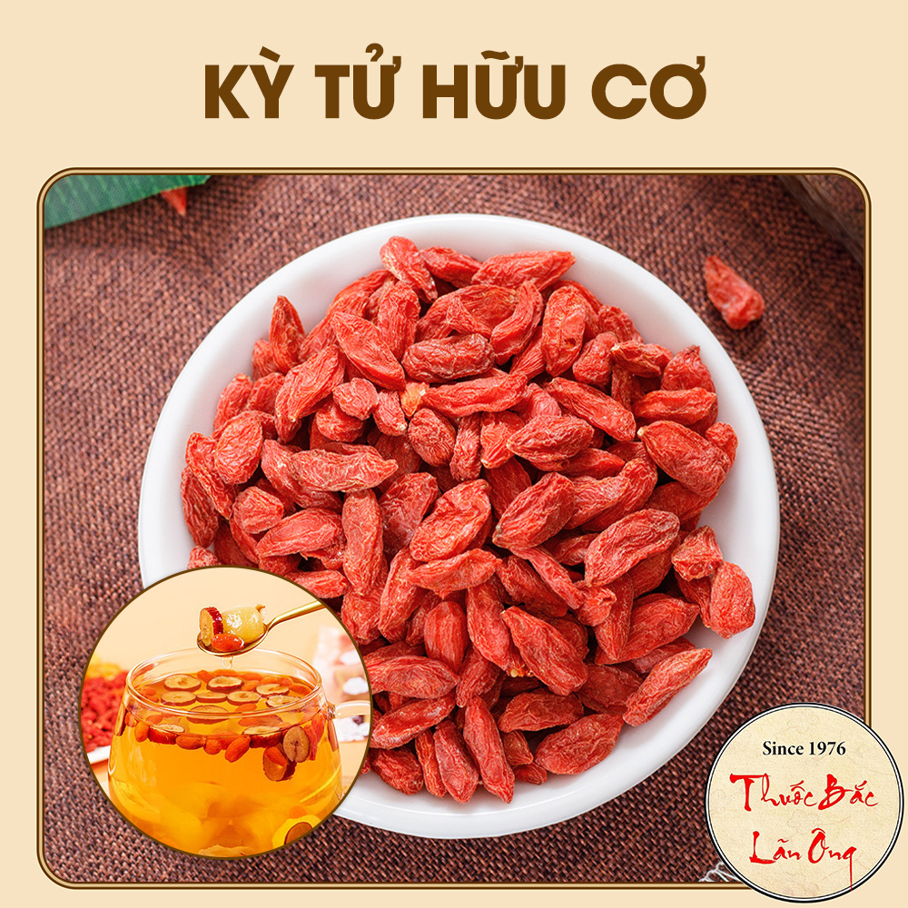 Kỷ tử hữu cơ 500g (Kỳ tử Ninh Hạ hạt to ngọt thơm) - Trà đẹp da dưỡng nhan