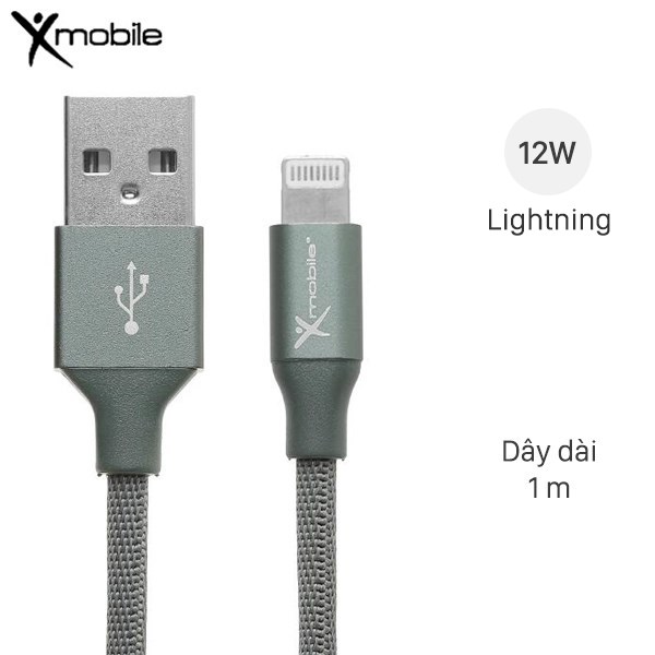 [HCM]Cáp Sạc iPhone Xmobile Chính Hãng Xanh Rêu