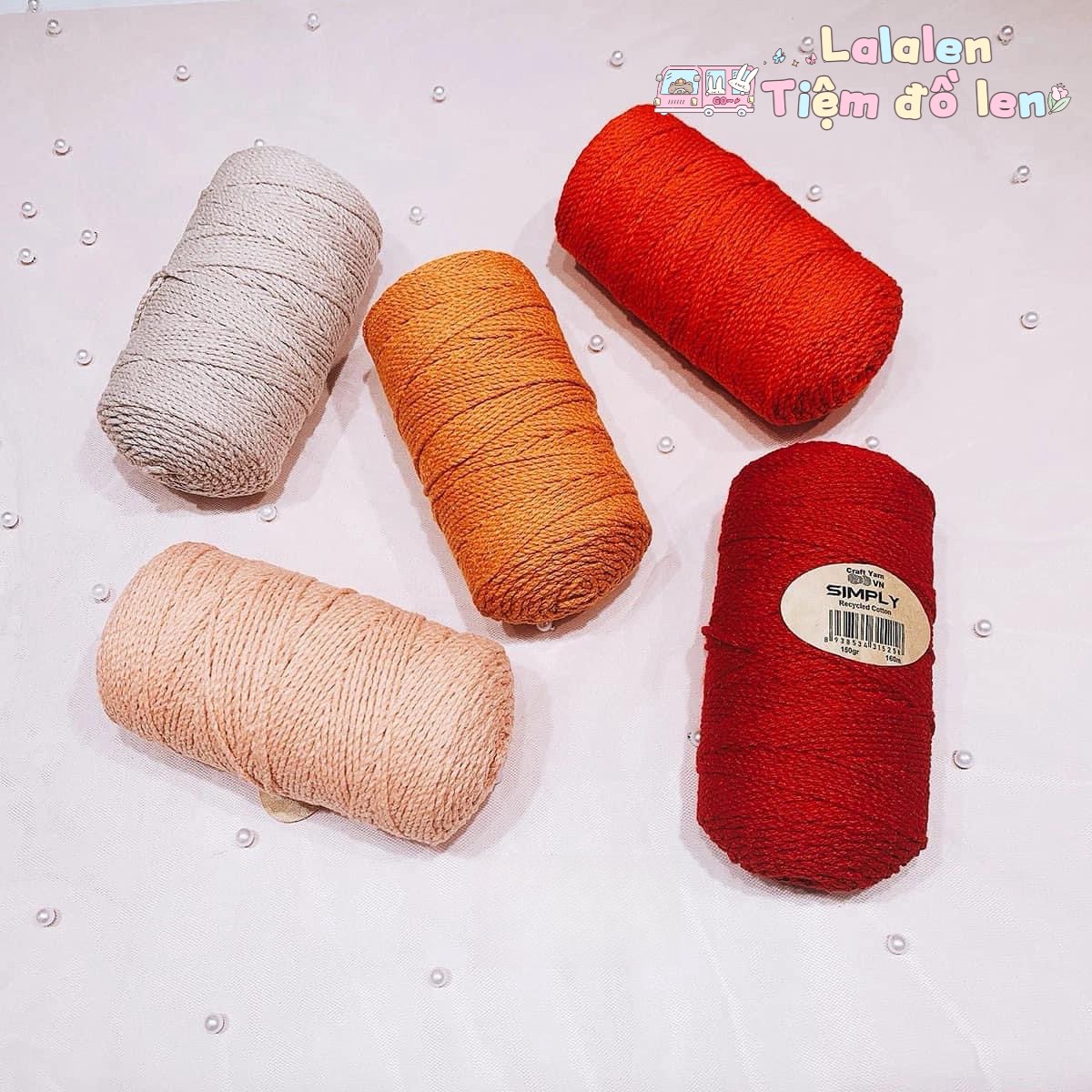 Sợi SIMPLY Recycled Cotton - Cuộn 150gr
