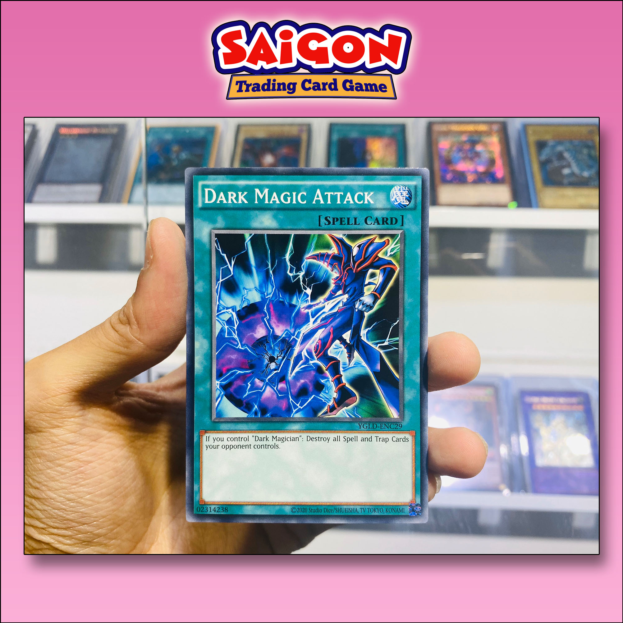 Thẻ bài yugioh mã ygld-enc29 - dark magic attack - common - unlimited edition