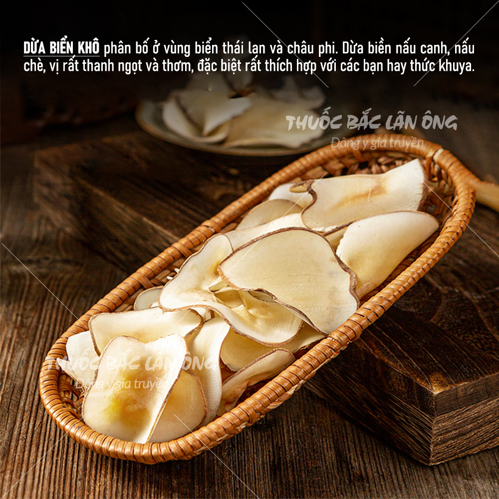 Dừa biển khô 500g, dùng nấu canh, pha trà bổ phế, thanh nhiệt, tốt cho sức khỏe - Lãn Ông