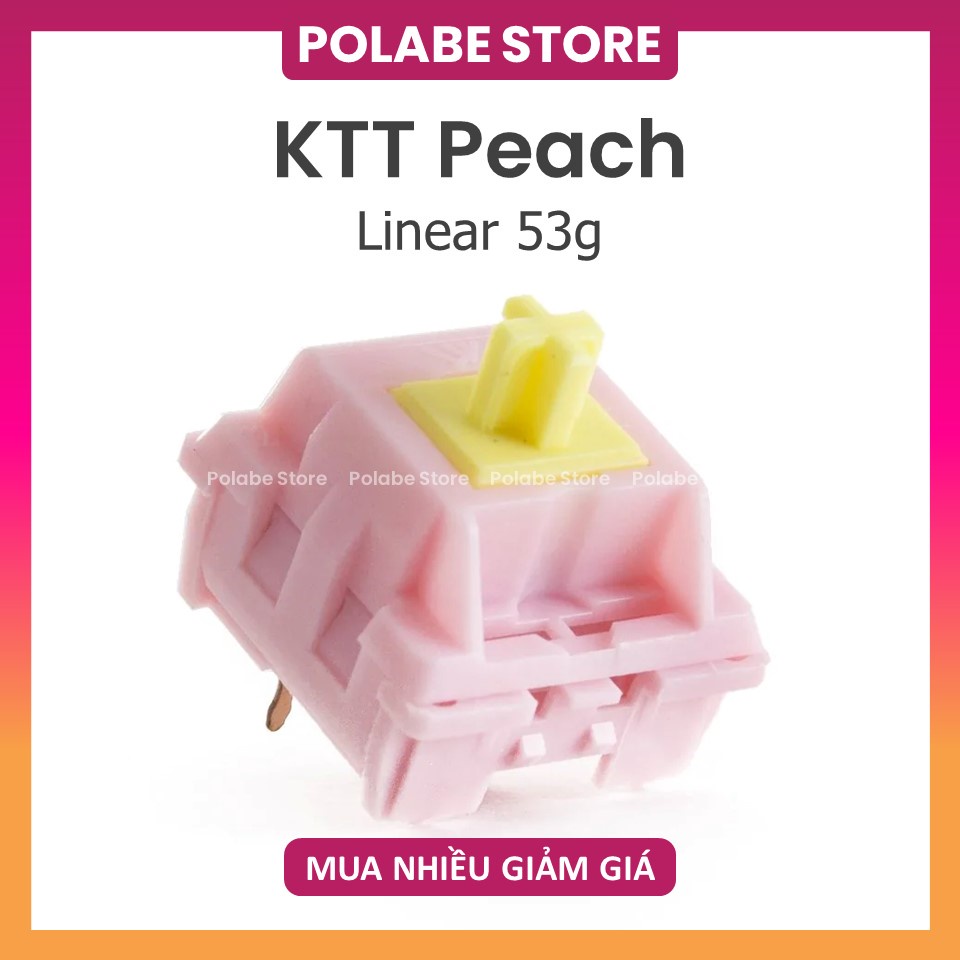 KTT PEACH linear switch Công tắc bàn phím cơ KTT Hyacinth by Hyperboring switch - Polabe Store