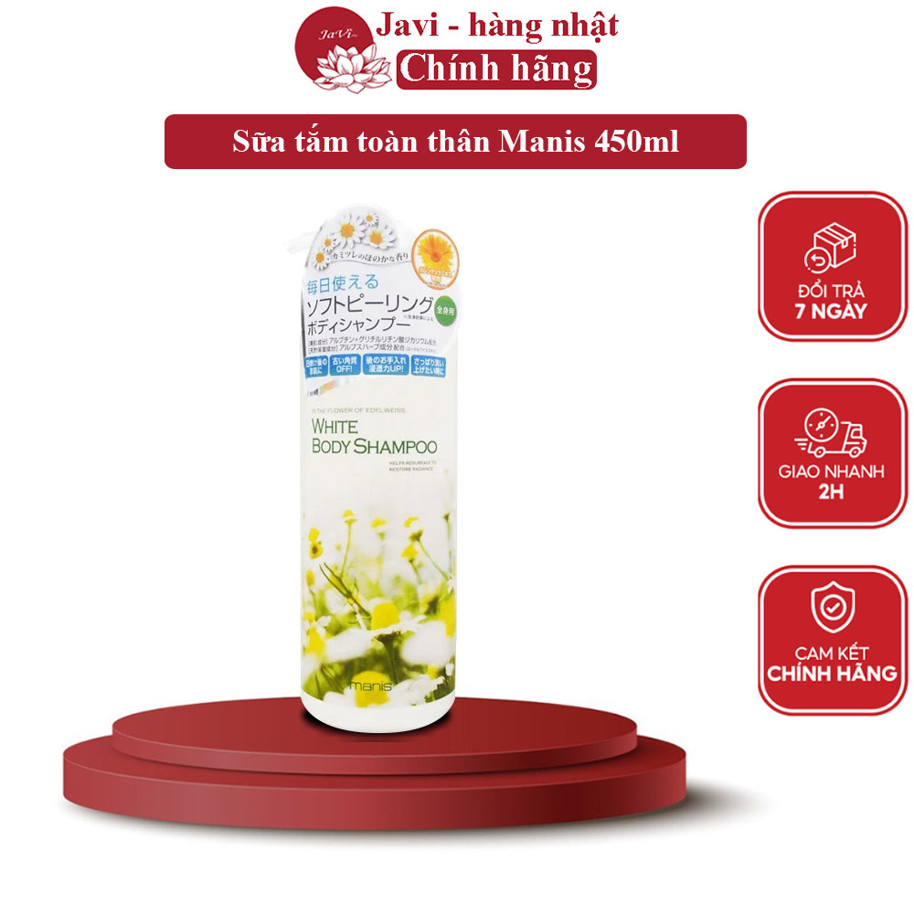 Sữa tắm trắng da manis White body shampoo Nhật Bản