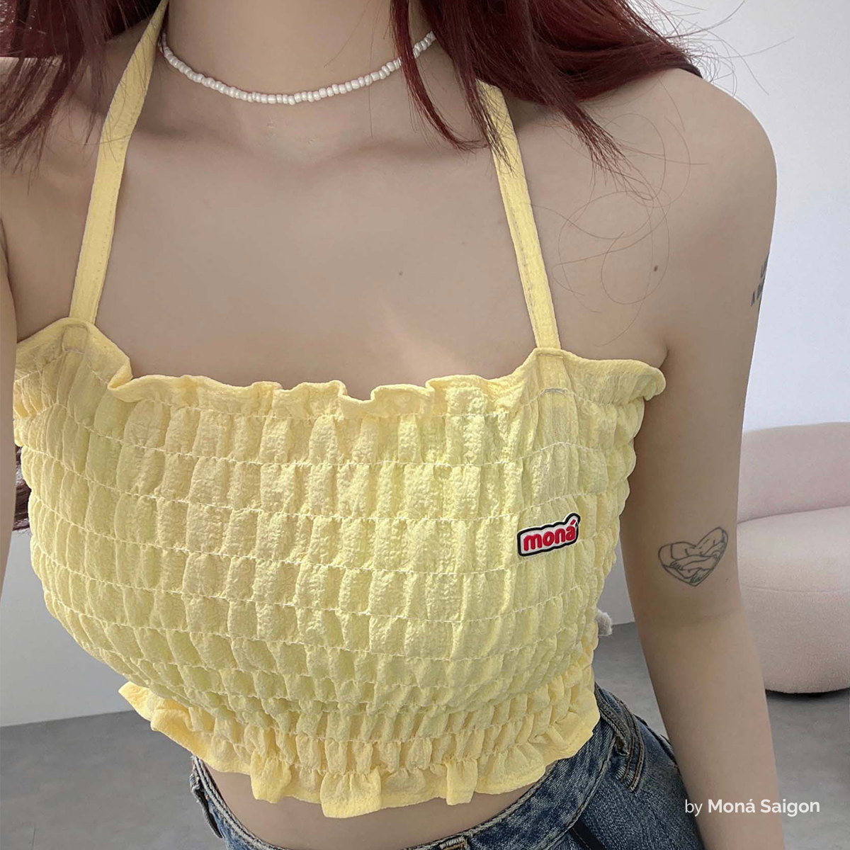 [VOUCHER 12%/149K] Áo croptop 2 dây MONÁ - SERA
