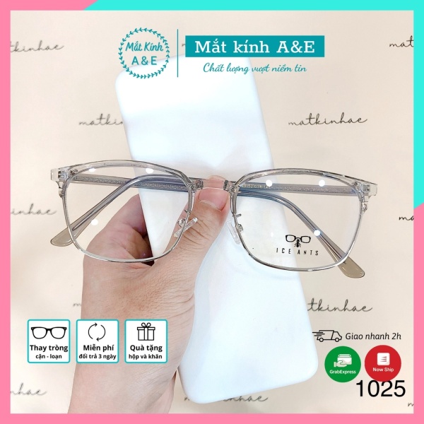 Giá bán Gọng kính cận nam nữ A&Eeyewear mắt kính vuông gọng kính nhựa lõi kim loại giảm đau tai thiết kế thời trang 1025