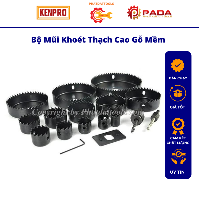 Bộ mũi khoét gỗ-khoét thạch cao 10 chi tiết cao cấp