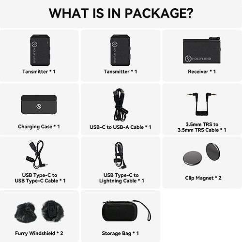 Microphone Wireless Hollyland LARK MAX Duo