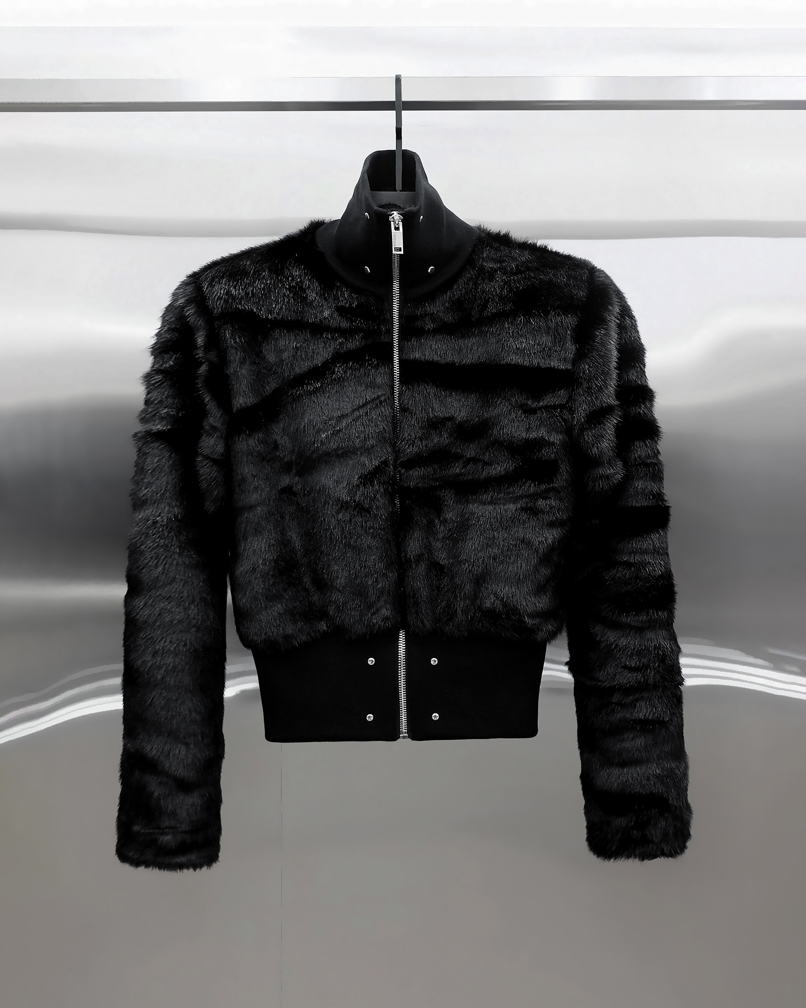 Áo Bomber Lông RICH Fur Bomber Jacket - AK082
