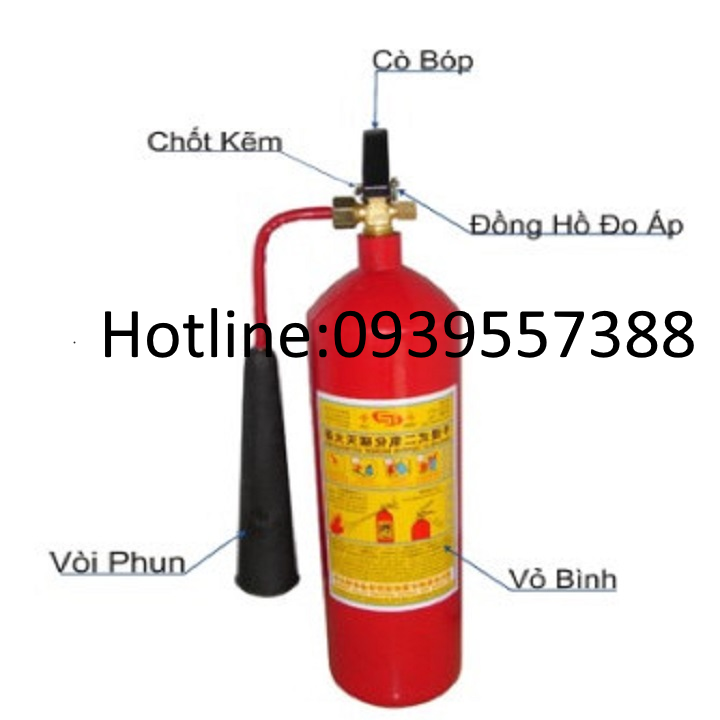 BÌNH CHỮA CHÁY CO2 - MT3 , BÌNH KHÍ CHỮA CHÁY , BÌNH CỨU HỎA
