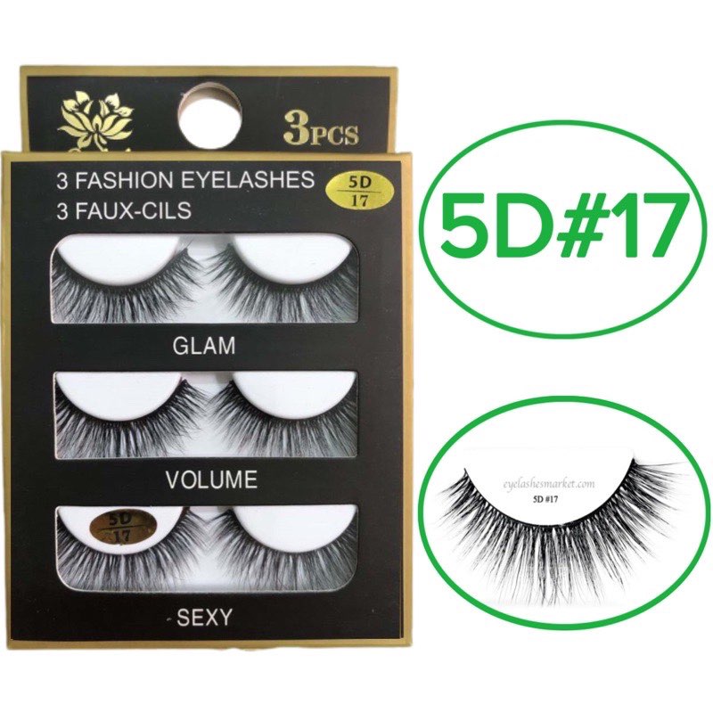 Mi chồn, Lông mi giả chồn 3D, 5D (từ #17 đến #33)