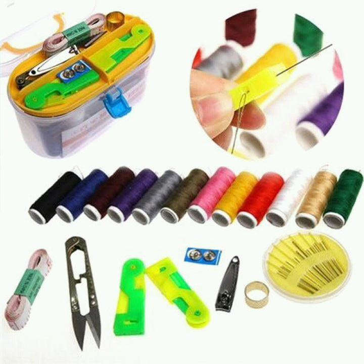 Hộp đựng kim chỉ đa năng 55 món - Hộp kim chỉ nhiều món đa năng, tiện dụng - Bộ kim cḥỉ gia đình - Dụng cụ may vá