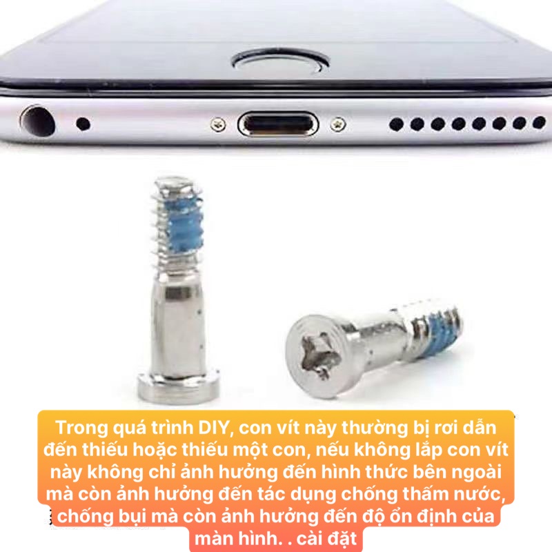 Túi 100 Ốc Đít Thay Thế Các Mã Iphone 6/6S/6P/6Sp/7G/7P