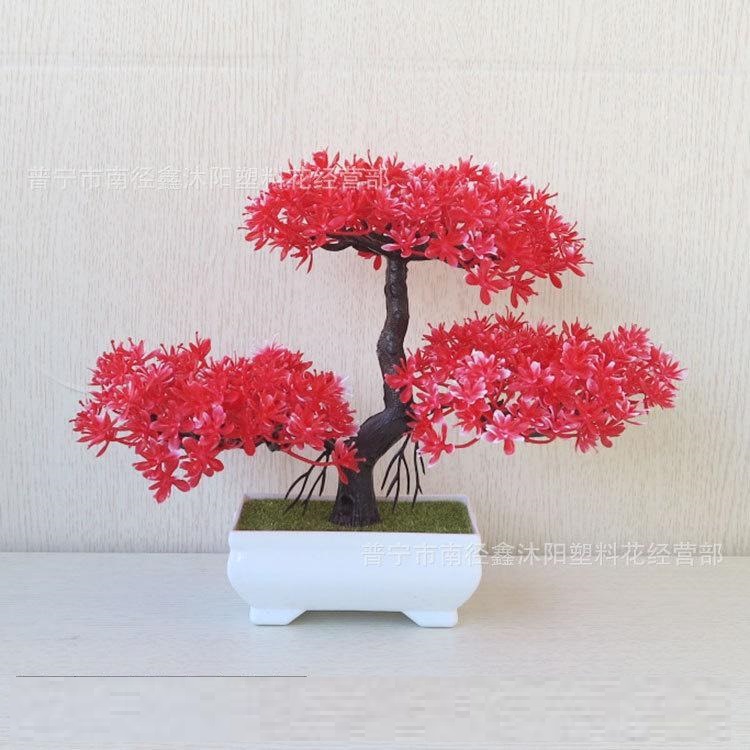 Chậu Cây Bonsai 3 Nhánh Tài Lộc Phú Quý Để Bàn Trang Tri Nội Thất (Nhiều Màu).