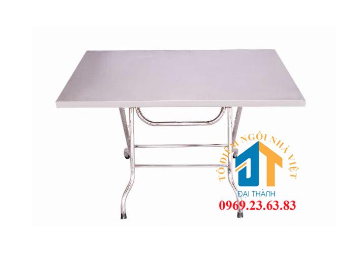 Bàn chữ nhật inox 304 rộng 0,6m dài 1m chân cao ĐẠI THÀNH