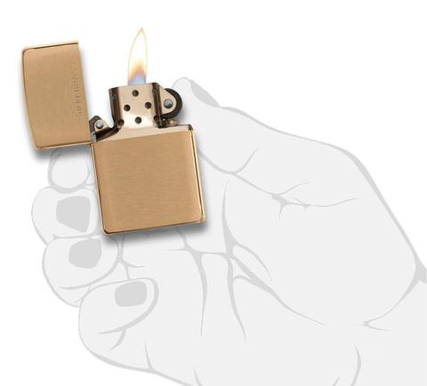 Bật lửa Zippo Brushed Solid Brass