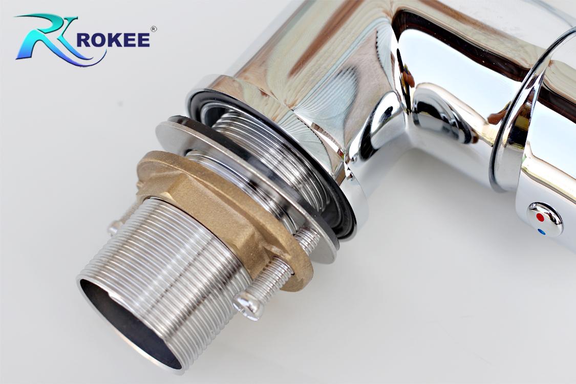 Vòi rửa chén nóng lạnh Rokee - DL121 (Trắng bạc)