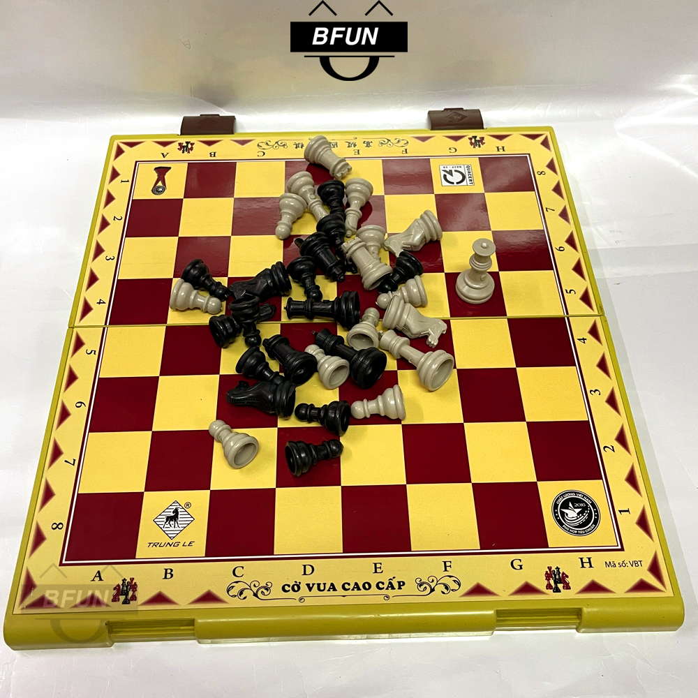 Bộ Cờ Vua CAO CẤP TRUNG LÊ - Bàn Cờ Vua Giá Rẻ - Size Trung - Boardgame, Đồ Chơi Trẻ Em BFUN
