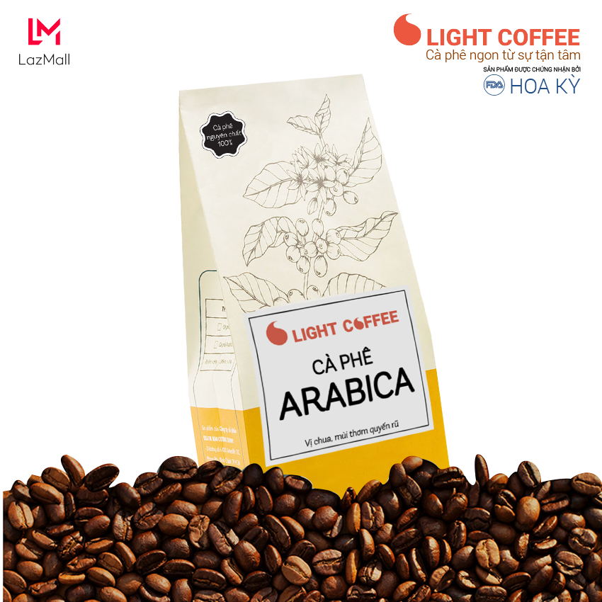 Cà Phê hạt Arabica nguyên chất 100% - Light Coffee - 500gr