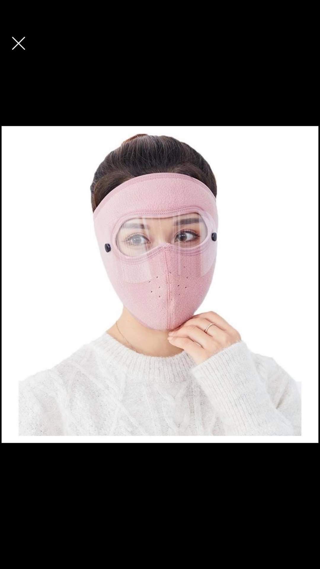 Khẩu trang ninja lót nỷ có kính