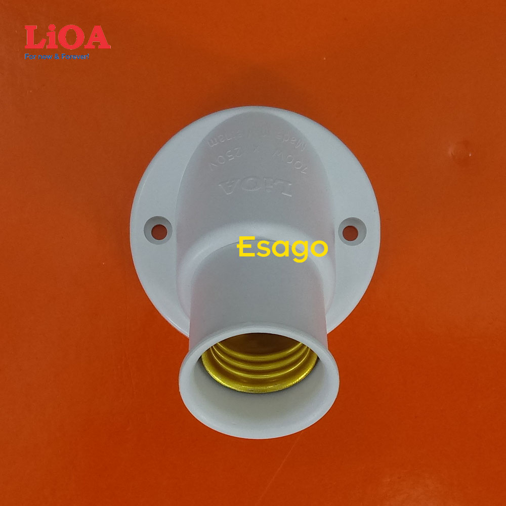 Combo 10 chiếc đui đèn chéo 45 độ đui xoáy E27 LiOA - DDX45