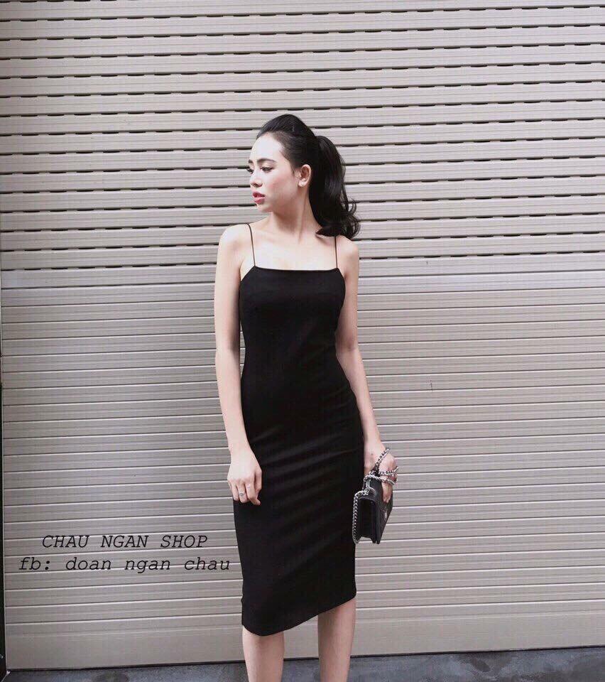(HÌNH THẬT) ĐẦM BODY 2 DÂY PHONG CÁCH ĐƠN GIẢN DỄ MẶC