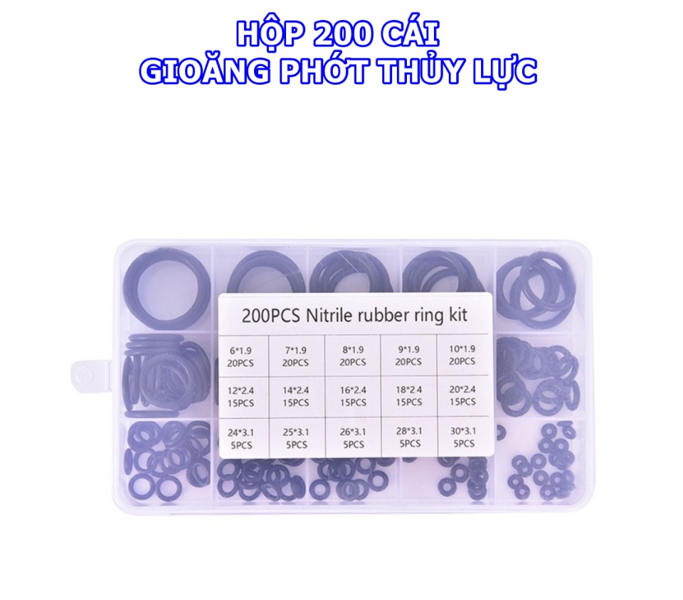 200 gioăng ron cao su dây cấp dây bát sen dây xịt cho đường nước, đường dầu thủy lực, đường khí nén... Làm việc từ -40 độ C đến 120 độ C