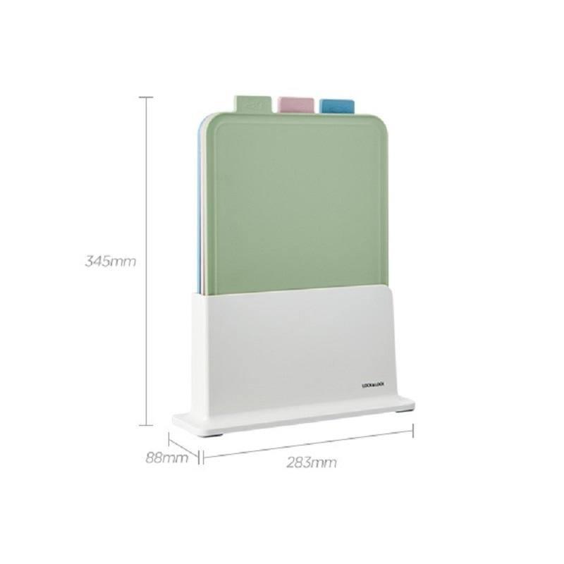 Bộ 3 thớt kháng khuẩn và giá đỡ Lock&Lock CSC251