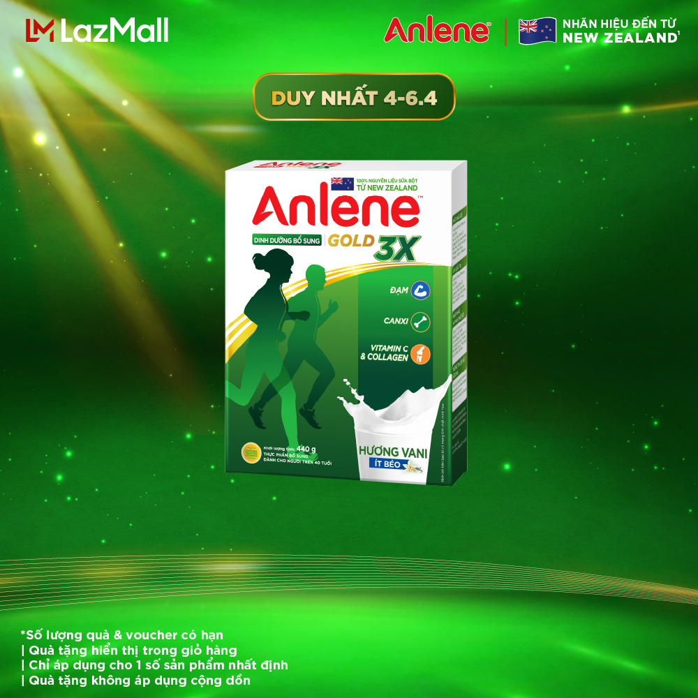 [Voucher giảm đến 26%]Sữa Bột Anlene Hương Socola 440G