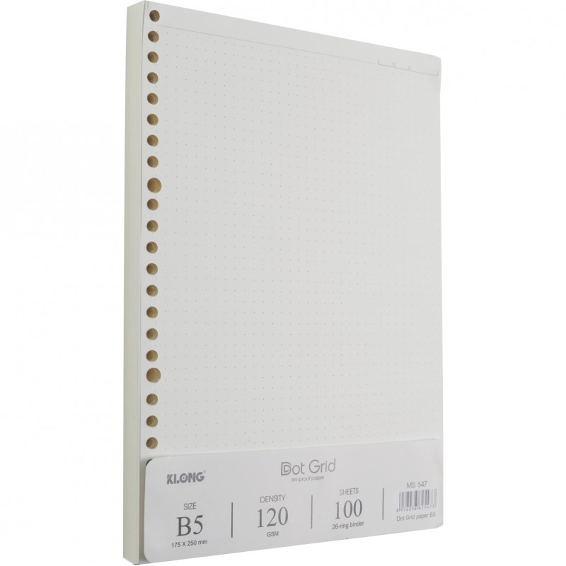 [HCM]RUỘT SỔ CÒNG KLONG CARO / DOT GRID B5 - 100 TỜ
